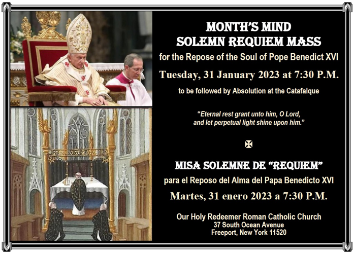 Benedict XVI-Requiem Mass at OHR